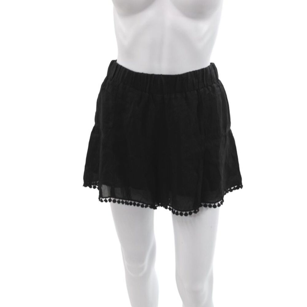 Maven West Women Black Pull On Cupro Boho Shorts Size S